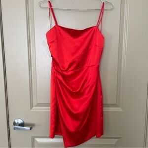 Zara Red Satin Dress